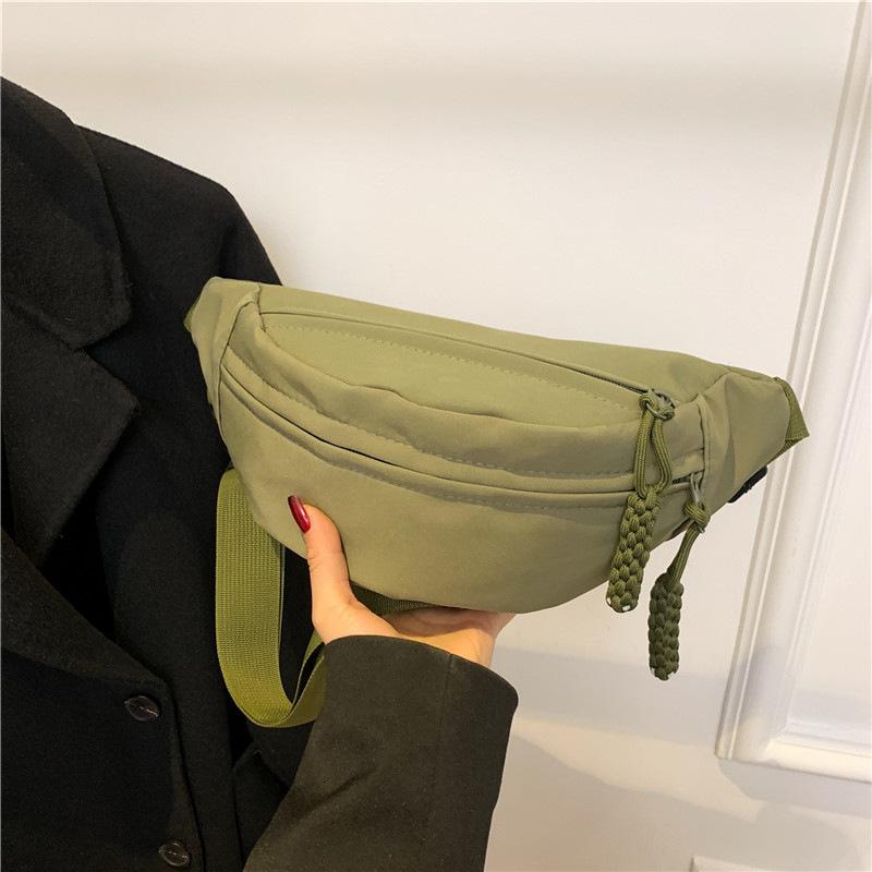 Нагрудная сумка-банан для женщин поясная сумка через плечо парусиновая поясная сумка для бега повседневные поясные сумки спортивная поясная сумка в форме полумесяца One Size 809₽