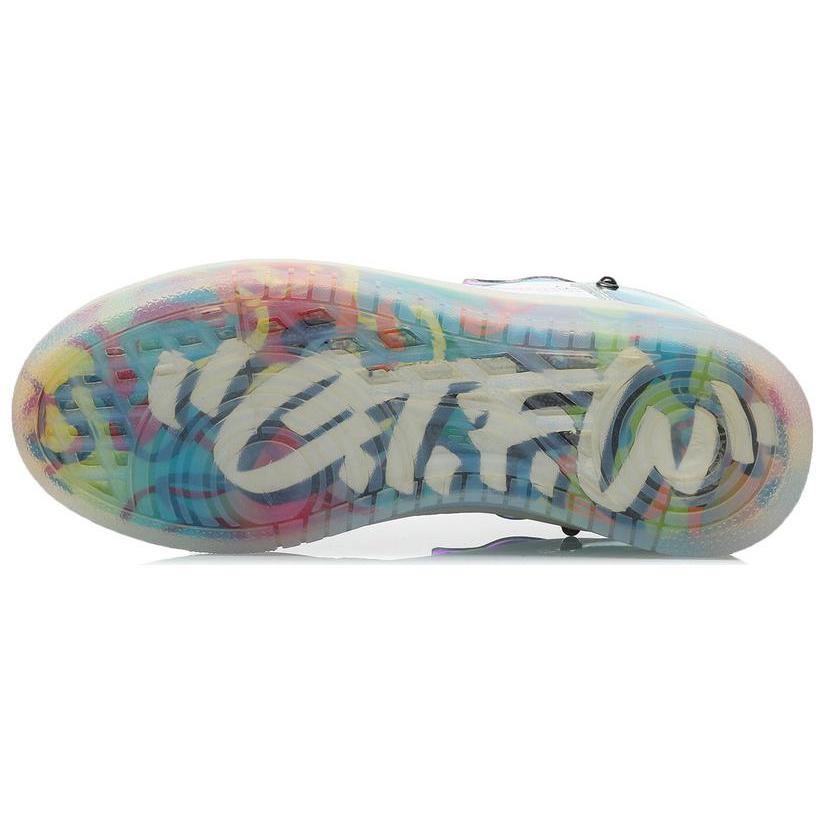 New LiNing CF Tracing Anti Slip And Wear Resistant Lightweight Low Top Skateboard Shoes Women's White Black Gray AGCP232-15