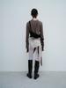 Jabhwalum Sleeve Neck Top, (Khaki Beige)