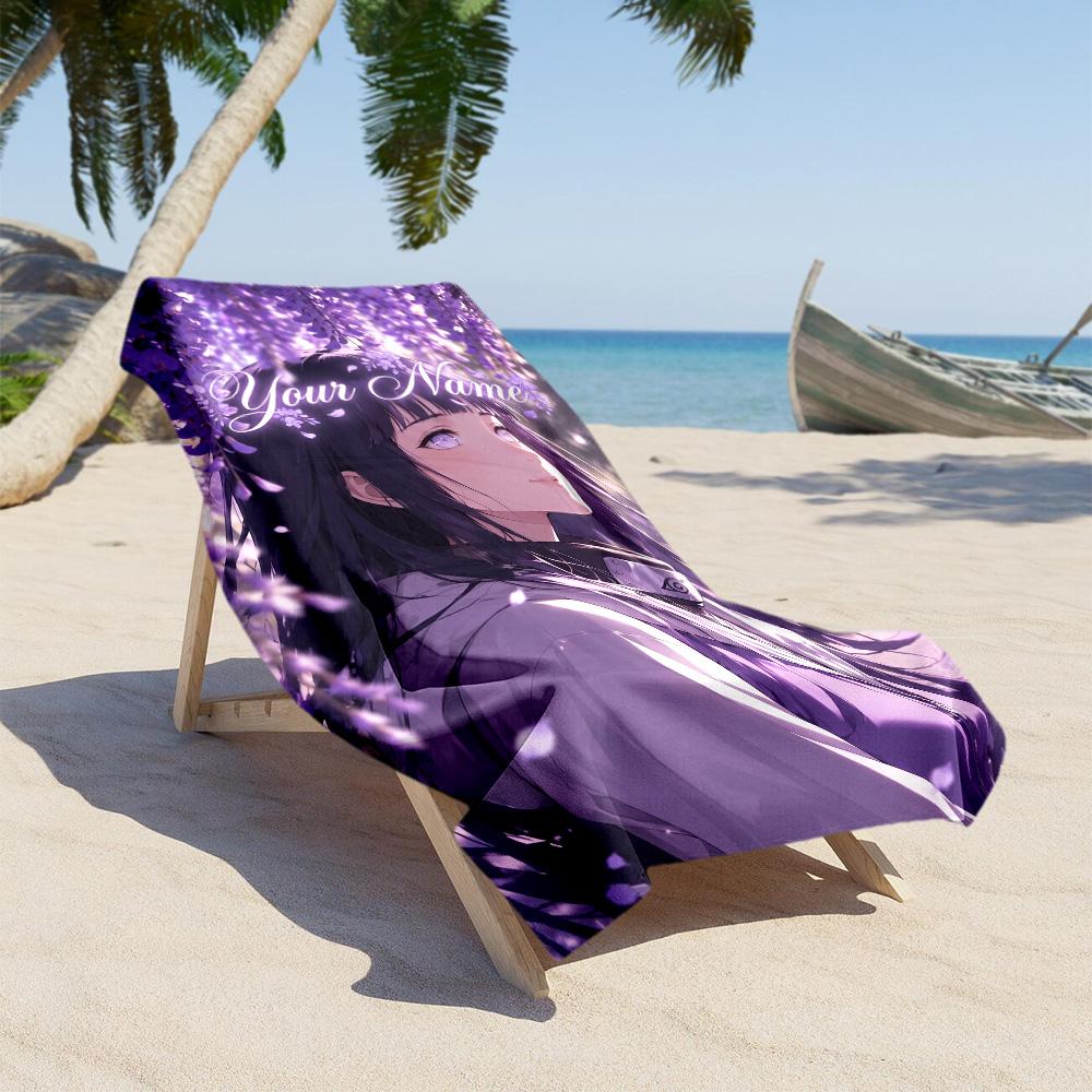 Naruto Character Customize Your Name Beach Towel High Absorbency & Quick-Dry Portable for SwimmingBeachCamping Travel Beach AccessoriesGym