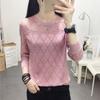 Lace Base Shirt Women's T-shirt Long Sleeved Loose and Versatile Spring Knitwear Women's Thin Top