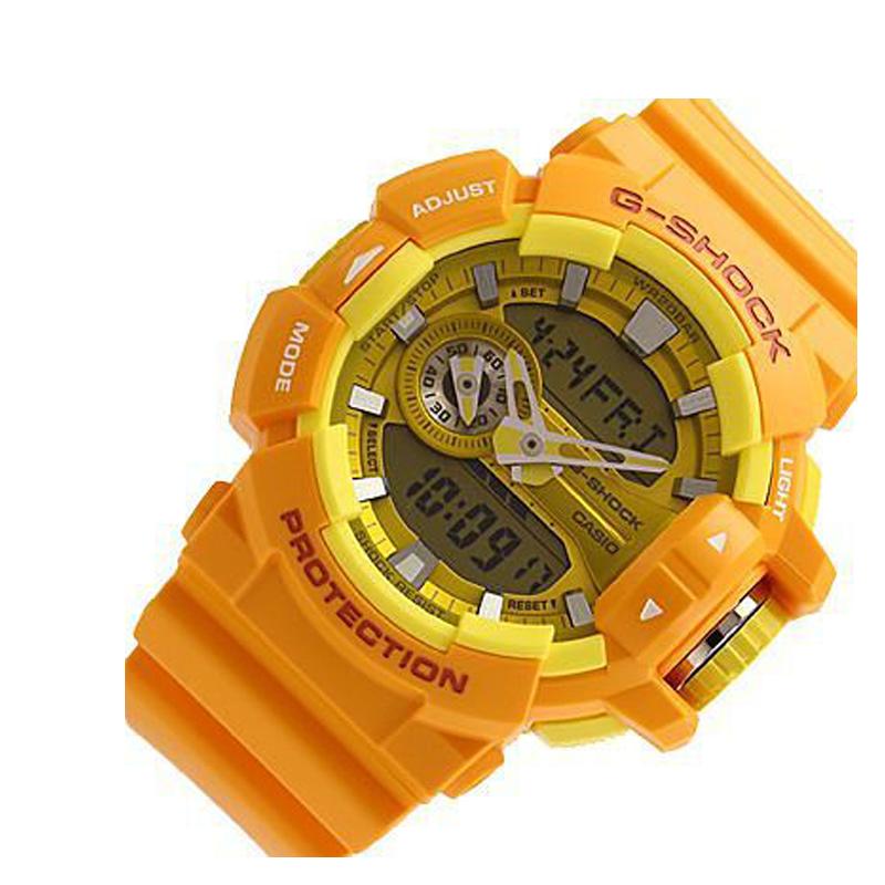Casio LCD/İğne Çift Ekran Serisi GA-400 Modaya Uygun ve Canlı Sokak Klasik İğne Çift Ekran Su Geçirmez Kuvars Mekanizma Reçine GA-400A-9A