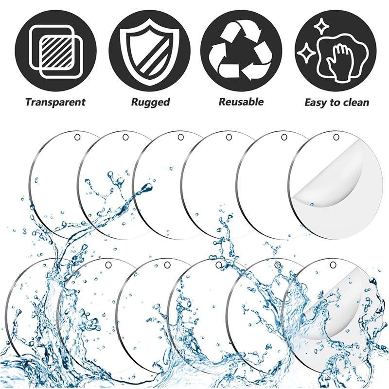 A84E-For DIY Crafts, Sublimation, And Keychain Projects 18Pcs Versatile Acrylic Ornament Blanks(5Cm/7.5Cm/10Cm)