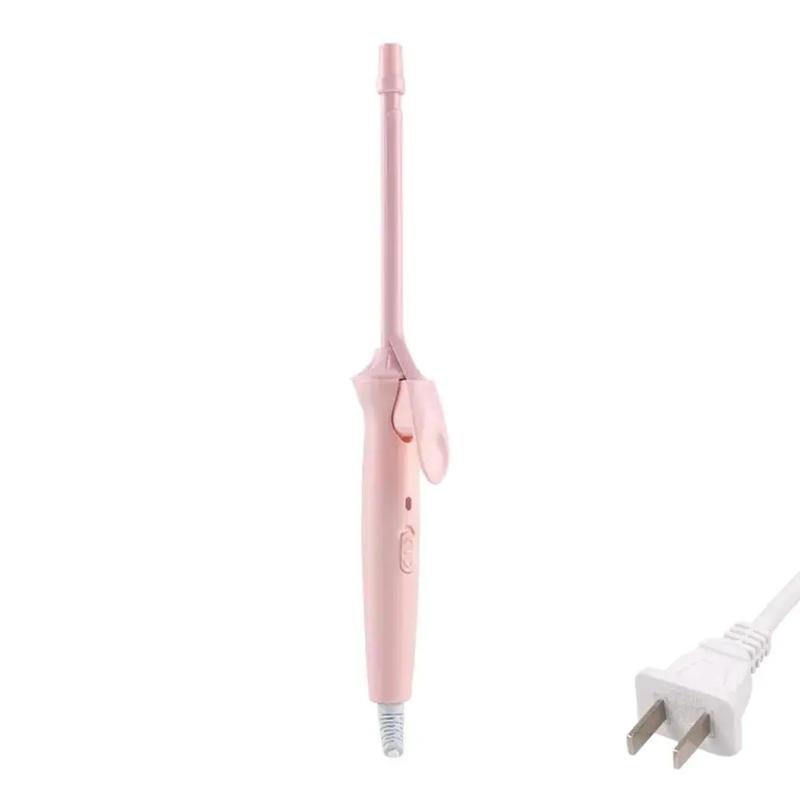 

Mini Hair Curling Iron 9Mm Curler Wand Professional Curly Tongs Ceramic Electric Salon Styling Tool Small Crimping Iron Curler рожевий