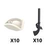 MOC Armes Médiévales Accessoire Briques Soldat Figurine Chapeau de Cow-boy Fusil de Chasse Arbalète Lance Armure Casque Masque Brique Jouet