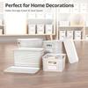 6 PCS Stackable Storage Boxes with Lids, 10.2x7.2x4.1 Inch Plastic Organizer Containers for Home, Office,Bedroom,Classroom, Dorm