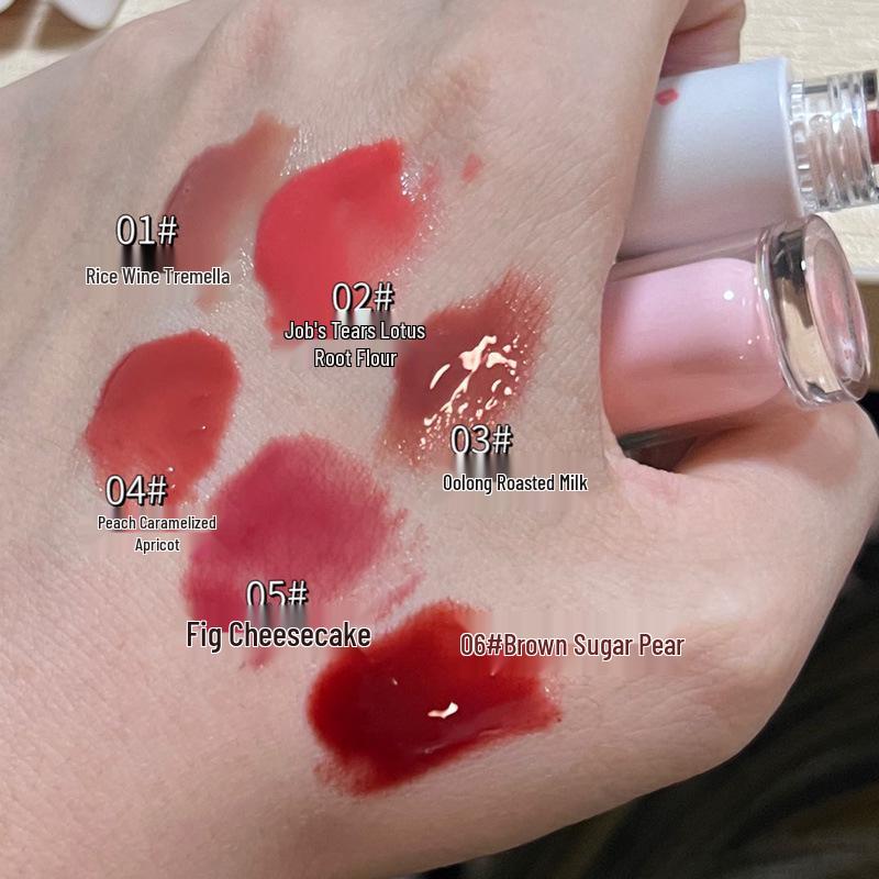HERORANGE Crystal Jelly Mirror Lip Gloss: Moisturizing Watery Glass Finish for Plump, Nude Lips.