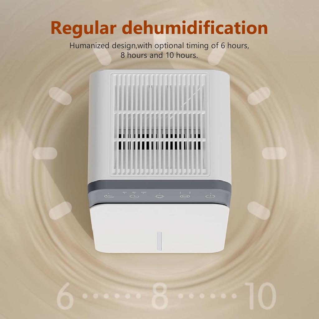Intelligent Portable Dehumidifier with Deodorizing, Moisture Absorbing Mold Eliminator for Bedroom Office Dampness Control
