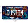 Metal  License Plate - 6X12 Inch - Personalized License Plate For Front Of Car - Decorative Auto Accessories Car Tags (3. Upload Design)