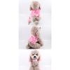 Flower cat leash dog cat pet chest strap walking dog spring summer breathable dog supplies vest outdoor
