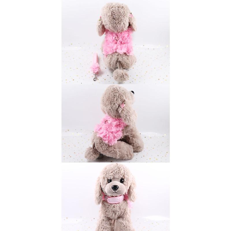 Flower cat leash dog cat pet chest strap walking dog spring summer breathable dog supplies vest outdoor