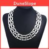Fashion Metal Geometric Choker Necklace With Matte Finish For Men And Women