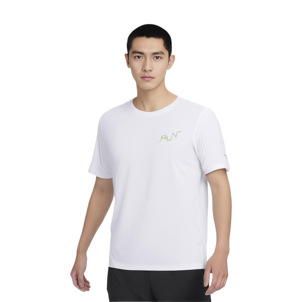Anta Comfortable Simple Versatile Letter Round Neck Pullover Breathable Short Sleeve T-Shirt Men Tops Pure-White 152525117-7