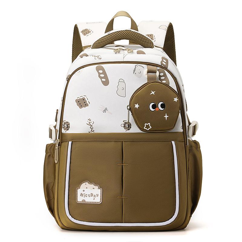 Милый Мультяшный Нейлоновый Рюкзак для Детей – Легкий Школьный Рюкзак с Дизайном Печенья, Регулируемыми Лямками и Множеством Карманов