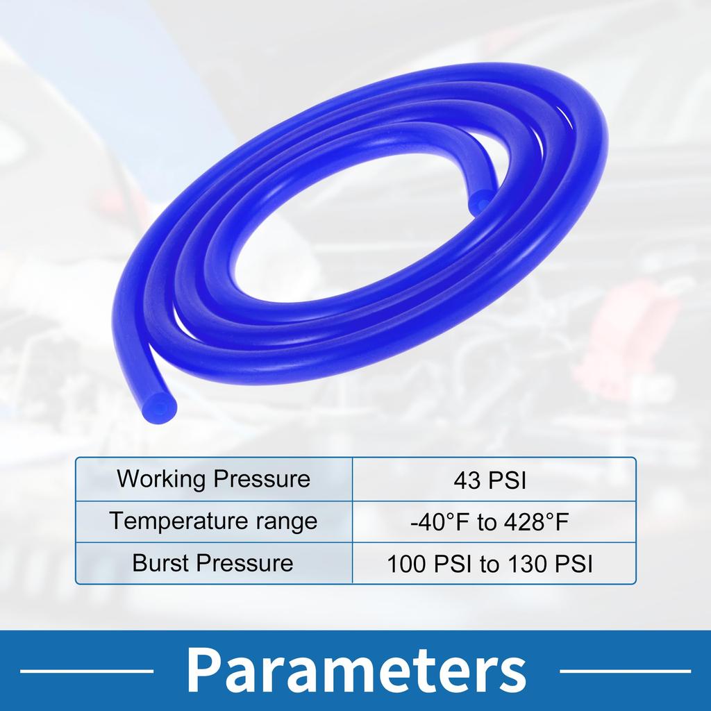 A ABSOPRO Silicone Vacuum Tube Hose High Temperature 5Ft 3/16" 4mm ID 3.5mm Thick
