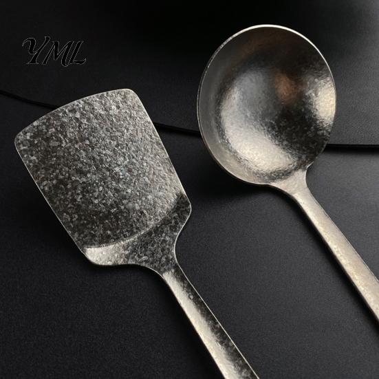 Safe Kitchen Cooking Tool Pure Titanium Frying Spatula/Leak Spatula/Soup Spoon, Non-stick Lightweight Heat Resistant Kitchenware Utensil, Portable