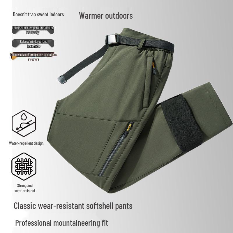 

Мужские водонепроницаемые ветрозащитные зимние брюки для хайкинга на флисовой подкладке XXL