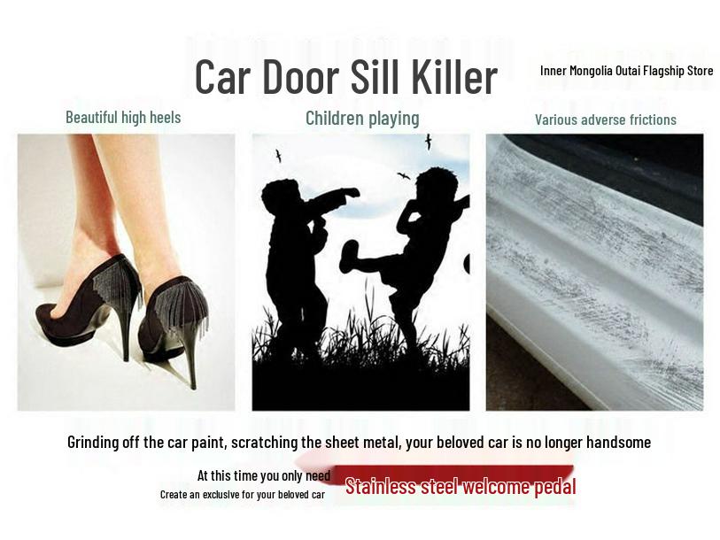 Outai Ford New Fiesta Welcome Pedal & Sill Strip Interior Guard Sticker