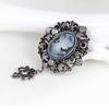 Head Design Crystal Rhinestones Brooches Vintage Style Gothic Brooches  Women's Accessories