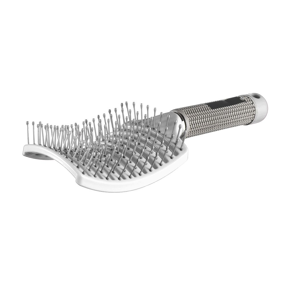

Salon Scalp Wide tooth Curved Massager Brush Hair Comb Hairdressing Styling Tools Anti-static білий