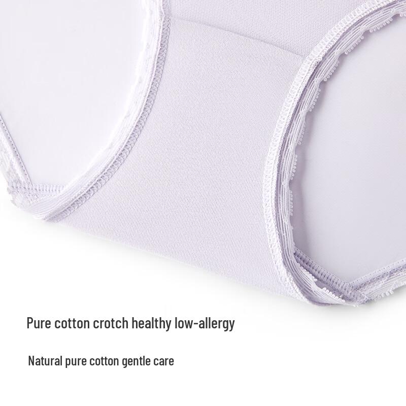 Manifen Sexy Lace Mid-Waist Briefs