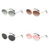 Retro Oval Frame Sunglasses For Women Uv400 Protection Summer Fashion Accessories