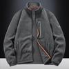Men's Outdoor Stand Collar Fleece Jacket – Warm, Multi-Pocket, Autumn/Winter Casual Style