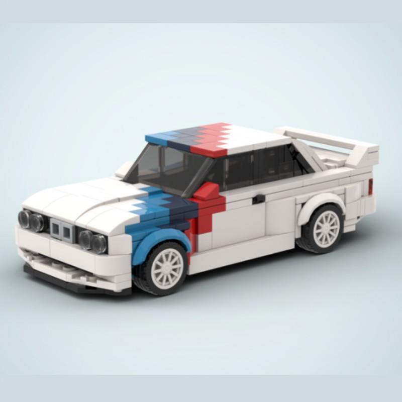 Stavebnice auta Bmw M3 Sportovní auto Závodní model Domácí Malé dílky Chlapecká Sestavitelná hračka Kompatibilní