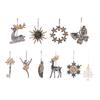 Clear Acrylic Christmas Ornaments Snowflake Tree Elk Butterfly Ballet Dancer Hanging Decoration for Holiday Winter Scene Decoration