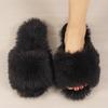 Fashion Cotton Slippers Winter Length Fluffy Slippers Woolen Slipper Women's Indoor Fluffy Slippers Woolen Slipper2024Spring and Autumn