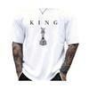 Men's Anime Print T-Shirt - Anime Character Print Crew Neck Short Sleeve Shirt, Machine Washable, Suitable for Anime Apparel and Party Outfits