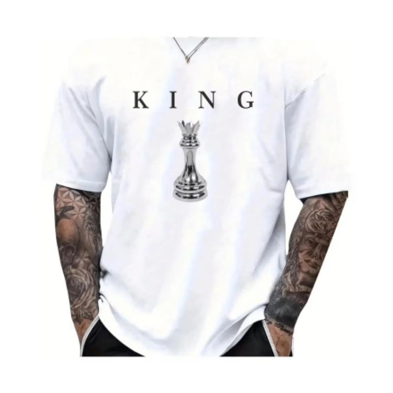 Men's Anime Print T-Shirt - Anime Character Print Crew Neck Short Sleeve Shirt, Machine Washable, Suitable for Anime Apparel and Party Outfits