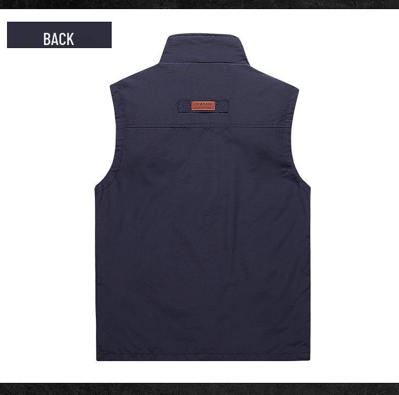 Letní venkovní sportovní vesta: Prodyšný jednobarevný top pro rybaření a cyklistiku s vlastní výšivkou