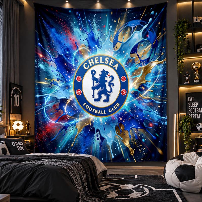 Wandbehang Wandteppich Chelsea FC Drucktuch für Wohnzimmer Schlafzimmer Heimdekoration