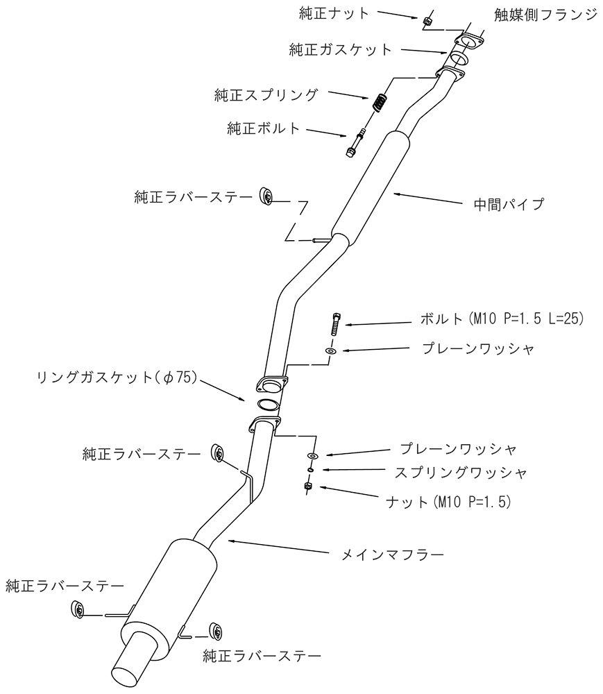 HKS Automotive Sports Muffler Silent High Power Subaru Impreza Wagon GGA Vehicle Inspection Compatible Intake and Exhaust System Parts GDA,