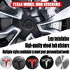 Car Sticker 2025 Hot 4pcs 56mm Tesla Hub Cap Center Cap Logo Stickers - Waterproof Durable Decals for Model 3/Y/S/X, Car Wheel P