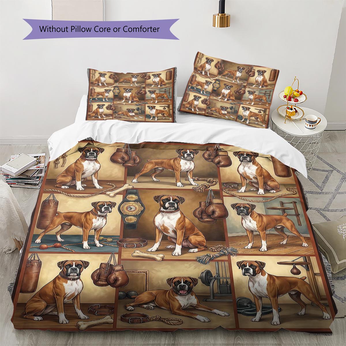 

Retro Oil Painting Animals Pattern Bedding,Quilt Set Quilt Cover Pillowcase Home Birthday Gift (1 * duvet cover + 2 * pillowcase, without core) 135x200cm