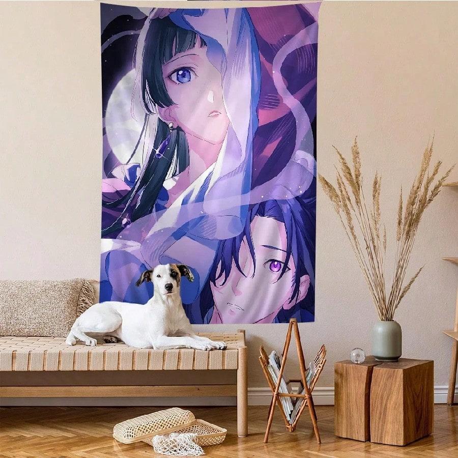 1 Stück Die Apotheker-Tagebücher Anime Wandteppich Wandbehang Kulisse Stoff Dekor Hängend Tarot Hippie Wandteppiche Schlafsaal Zuhause
