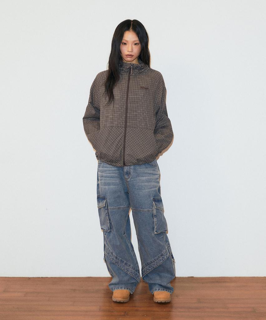 Mahagrid Check Windbreaker Brown(Mg2Gsmb961A)