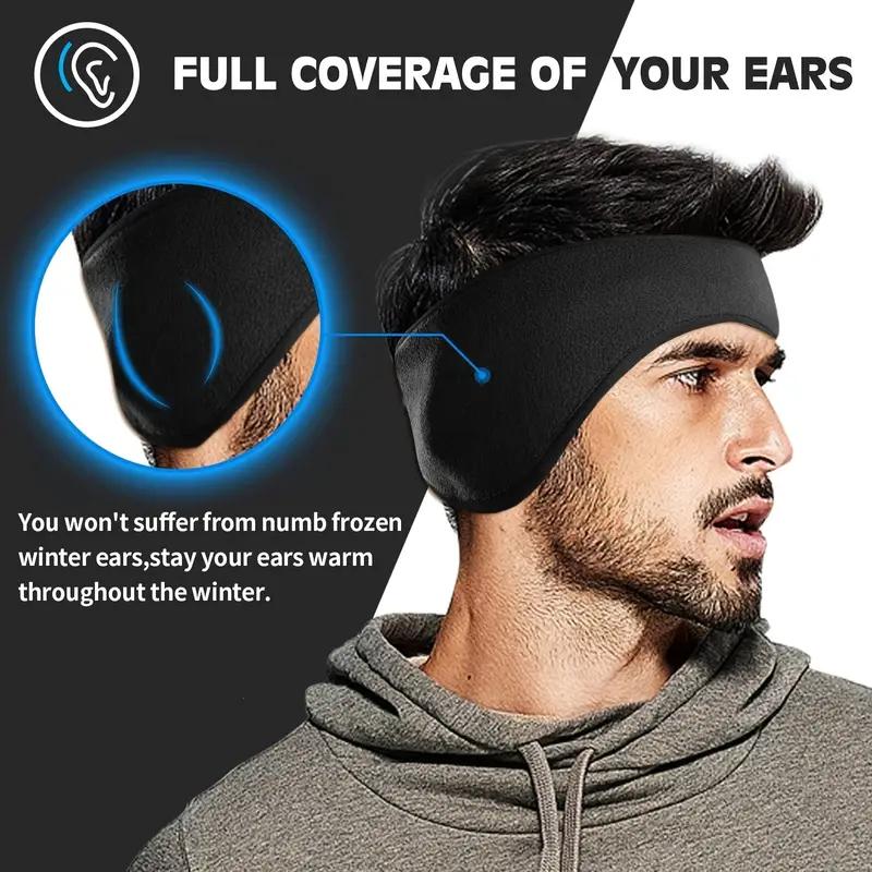 Winter Warme Fleece-Ohrenschützer Unisex Stirnband Weiches Winddichtes Stirnband Verdickte Damen Herren Sport Laufen Radfahren Kälteschutz Abdeckung