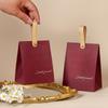10pcs Kraft Paper Party Favor Bag Leather Handle Wedding Candy Bag Wedding Gift Box  Party Supplies