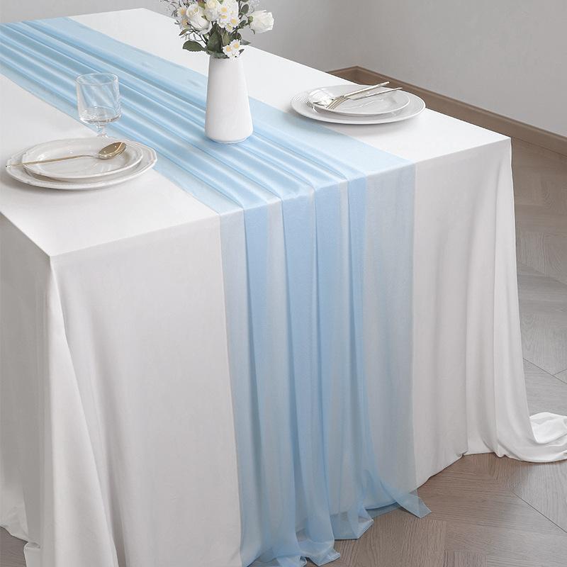 1/5 Pack Chiffon Table Runner Easter Spring Boho Rustic 75x300CM Wedding Centerpiece Runner Decor Sheer Bridal Shower Birthday Party Decorations