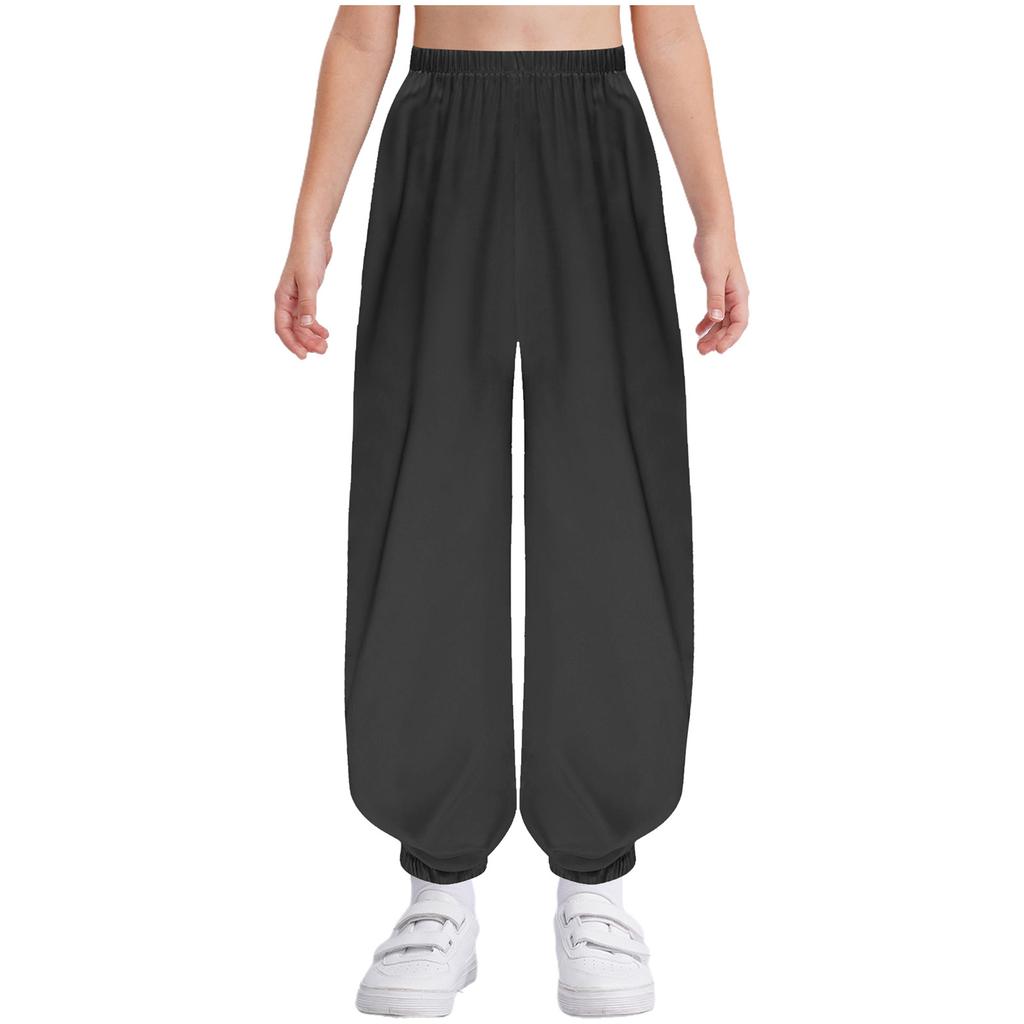 Dětská Kung Fu uniforma Oblečení pro bojová umění pro chlapce dívky Sada Tai Chi Wing Chun Elastický pas Jednobarevné kalhoty na vystoupení