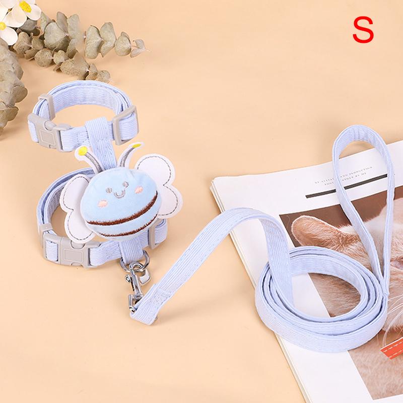 Cat Harness & Leash Set, Cats Escape Proof - Cute Bee Plaid Lightweight Soft Petsafe Harness