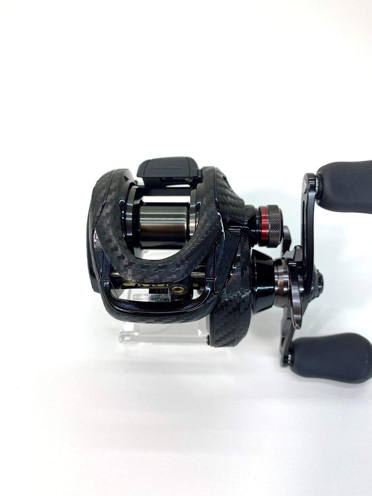 CUSTOM YOROI Custom Decal for 17 Scorpion DC Baitcasting Scratch Protection SEAT.JP Reel, (Black, Left-Handed)
