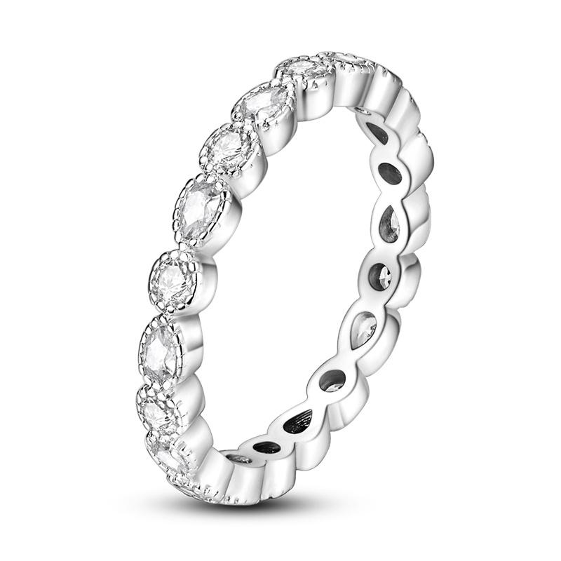 Biżuteria Pierścionek 100% Srebro Próby 925 damski pierścionek zaręczynowy Tworzenie biżuterii dla kobiet jako prezenty na przyjęcie weselne