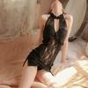 Sexy Lace Seduction Deep V Vintage Cheongsam Pajamas Hot Uniform Seduction Set