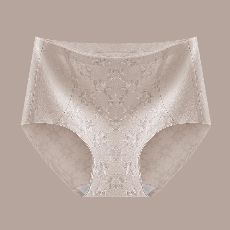 Women's Plus Size Seamless High-Waisted Cotton & Mulberry Silk Antibacterial Tummy Control Butt Lifting Underwear