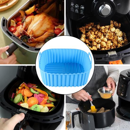 Silicone Air Fryer Basket Tray Reusable Silicone Liners for Air Fryer