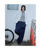 Saendeusaundeu (Women) Striped Short Sleeve T-Shirt Navy